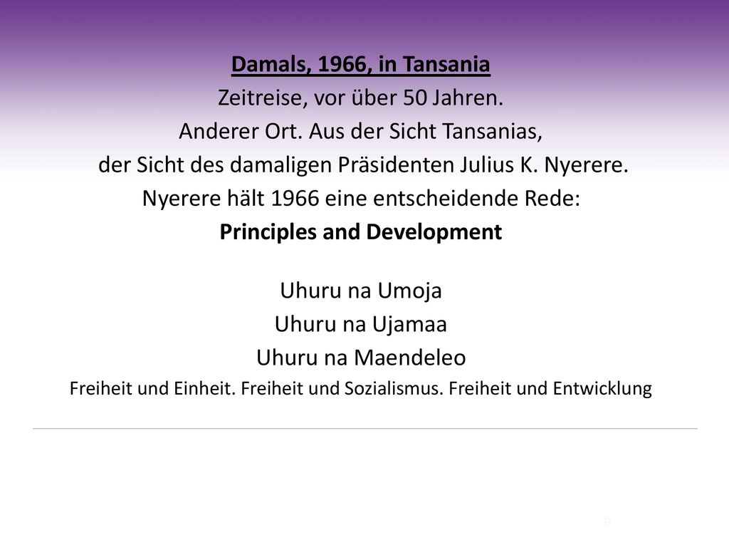 Damals, 1966, in Tansania Zeitreise, vor über 50 Jahren. Anderer Ort