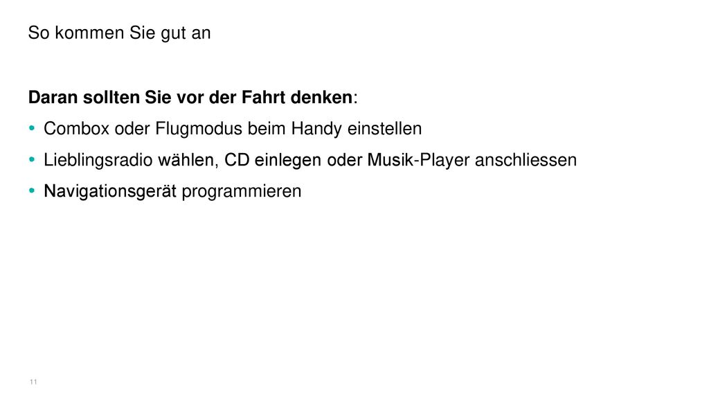 So kommen Sie gut an Daran sollten Sie vor der Fahrt denken: Combox oder Flugmodus beim Handy einstellen.