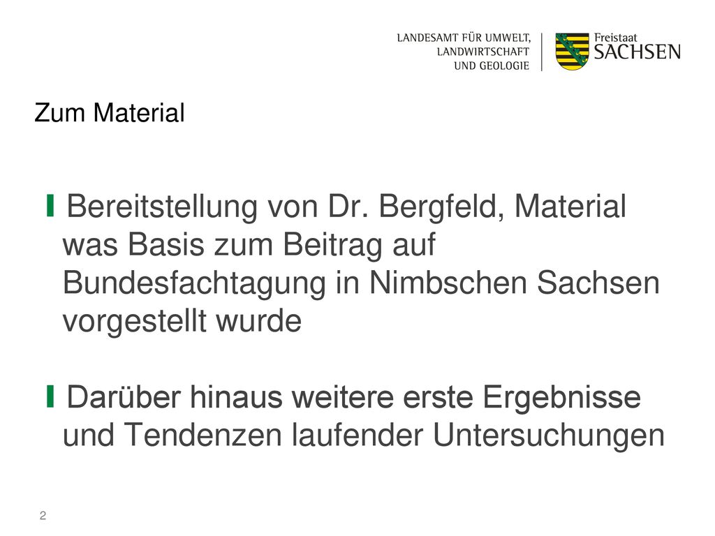 Zum Material Bereitstellung von Dr. Bergfeld, Material was Basis zum Beitrag auf Bundesfachtagung in Nimbschen Sachsen vorgestellt wurde.