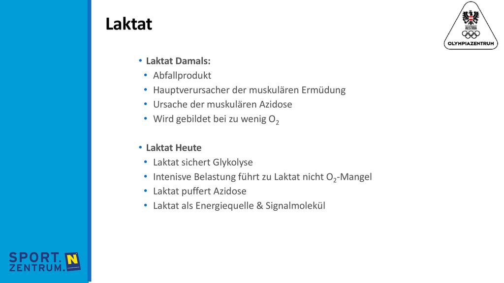 Laktat Laktat Damals: Abfallprodukt