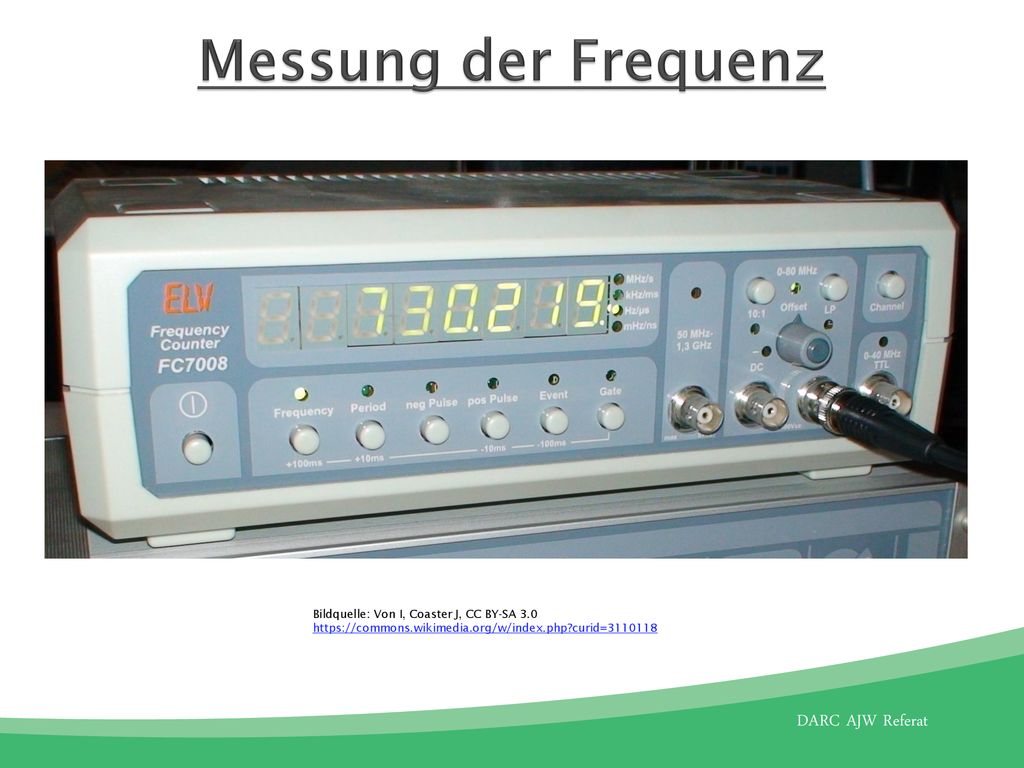 Messung der Frequenz Bildquelle: Von I, Coaster J, CC BY-SA curid=