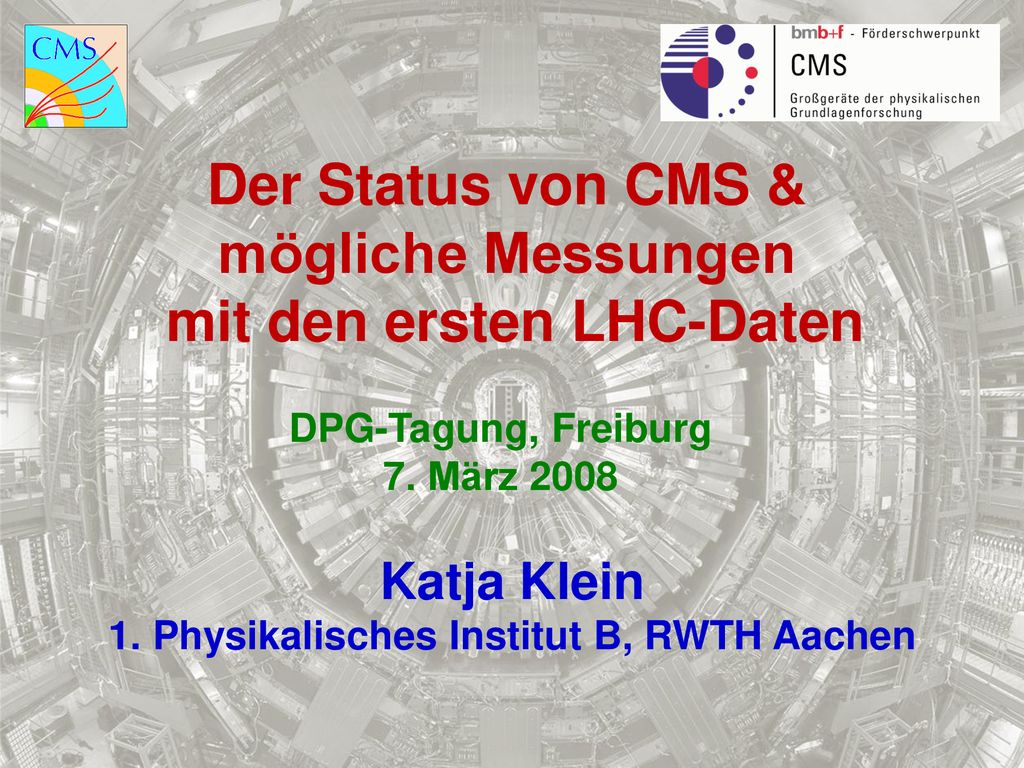 mit den ersten LHC-Daten 1. Physikalisches Institut B, RWTH Aachen
