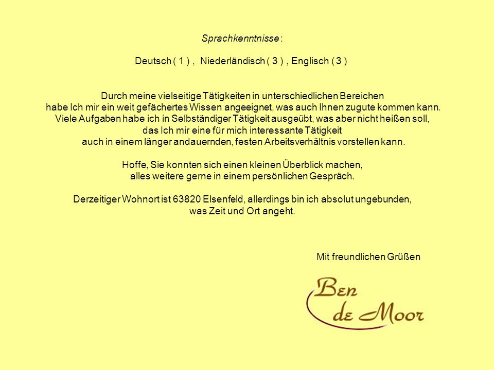 Deutsch ( 1 ) , Niederländisch ( 3 ) , Englisch ( 3 )