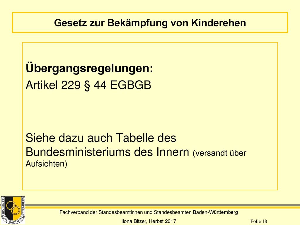 Gesetz Zur Bekämpfung Von Kinderehen - Ppt Herunterladen