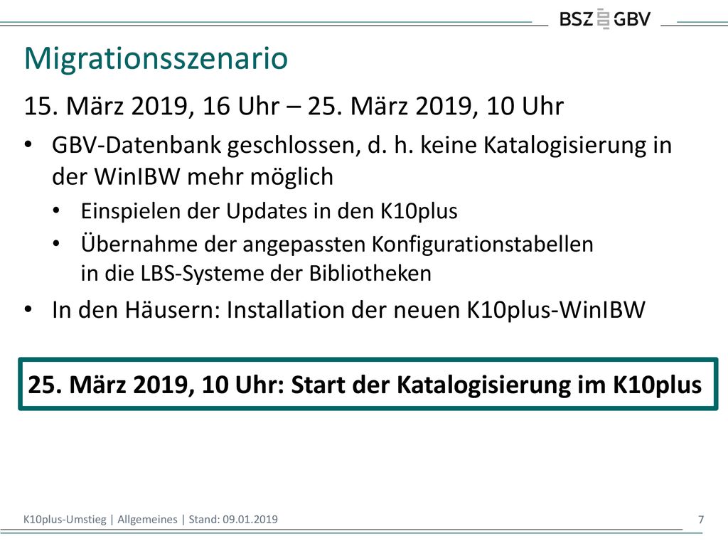 Migrationsszenario 15. März 2019, 16 Uhr – 25. März 2019, 10 Uhr