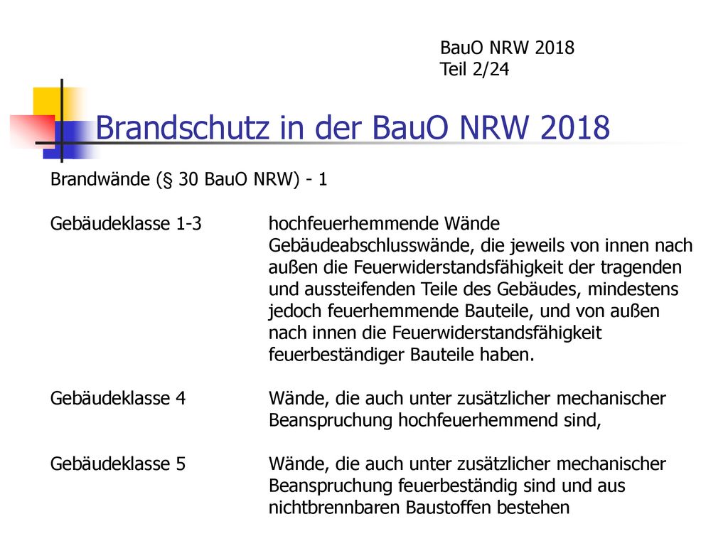 Brandschutz in der BauO NRW ppt herunterladen