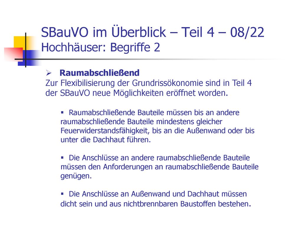 SBauVO im Überblick – Teil 4 – 08/22 Hochhäuser: Begriffe 2