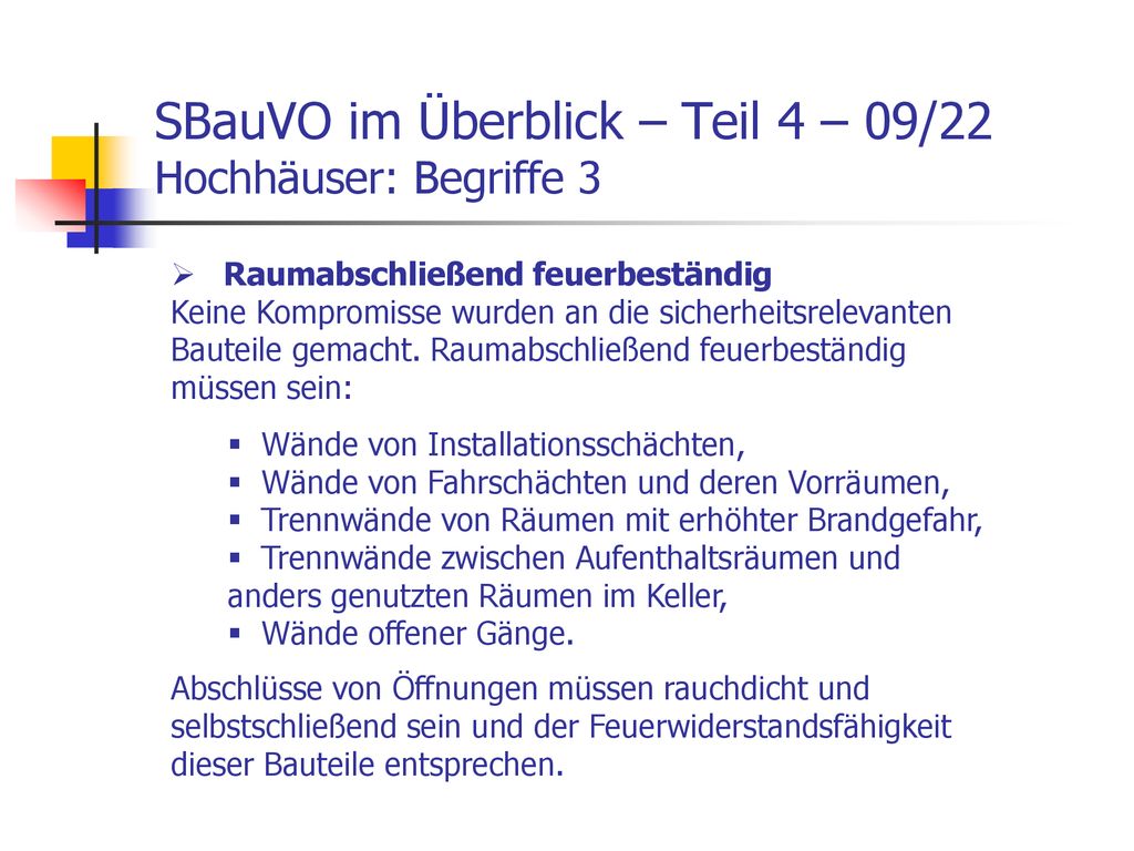 SBauVO im Überblick – Teil 4 – 09/22 Hochhäuser: Begriffe 3