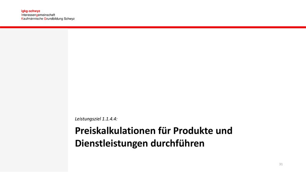 Preiskalkulationen für Produkte und Dienstleistungen durchführen