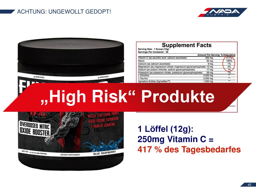 „High Risk Produkte 1 Löffel (12g):