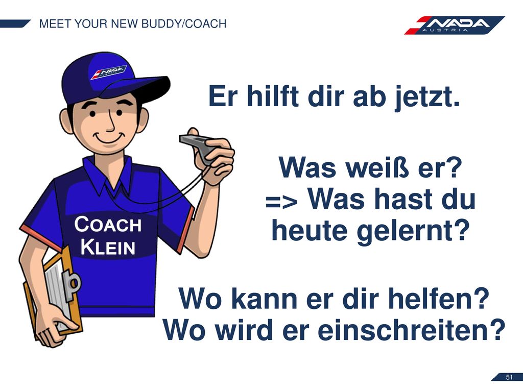 => Was hast du heute gelernt Wo wird er einschreiten
