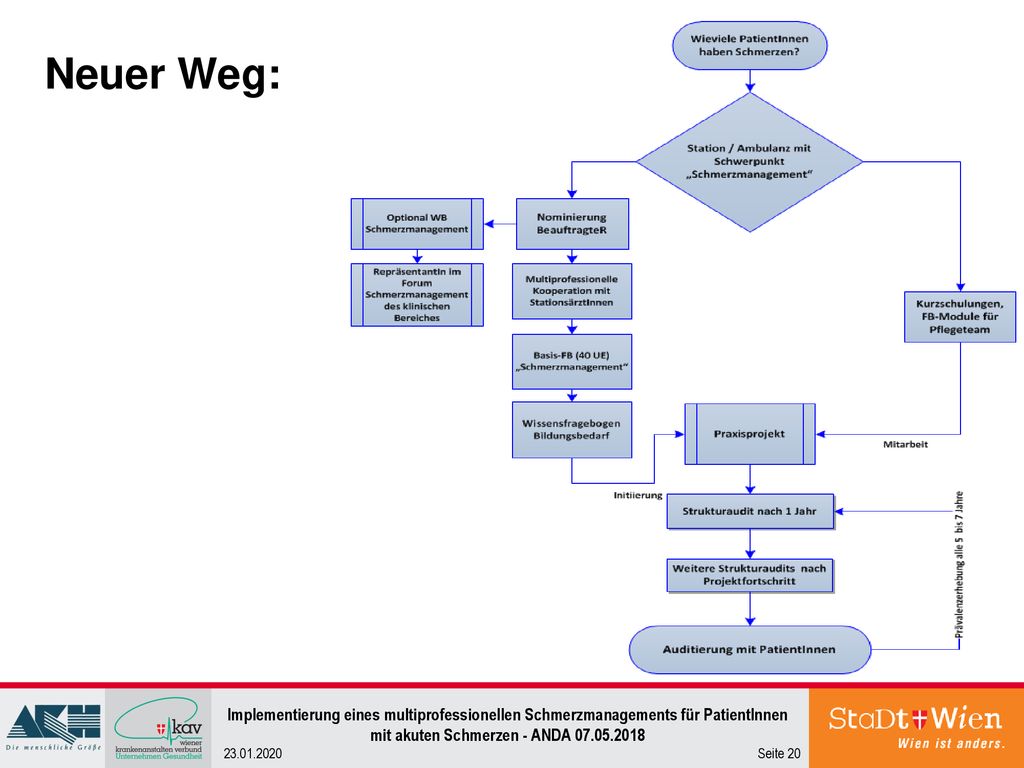 Neuer Weg: Implementierung eines multiprofessionellen Schmerzmanagements für PatientInnen mit akuten Schmerzen - ANDA