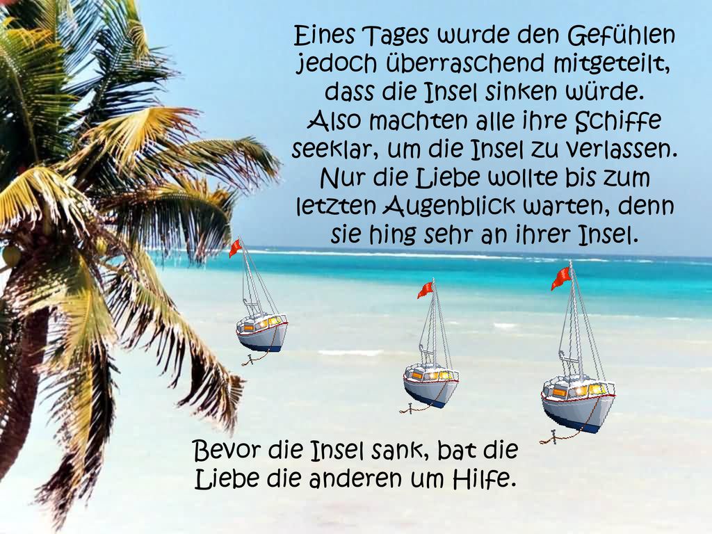 Eines Tages wurde den Gefühlen jedoch überraschend mitgeteilt,