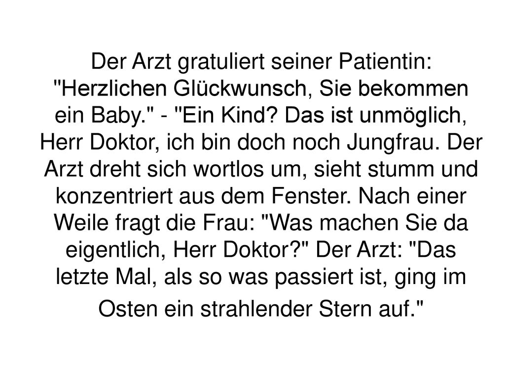 Der Arzt gratuliert seiner Patientin: Herzlichen Glückwunsch, Sie bekommen ein Baby. - Ein Kind.