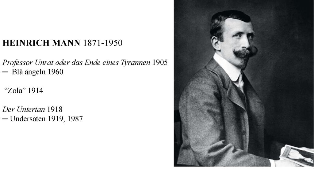 HEINRICH MANN Professor Unrat oder das Ende eines Tyrannen ─ Blå ängeln Zola