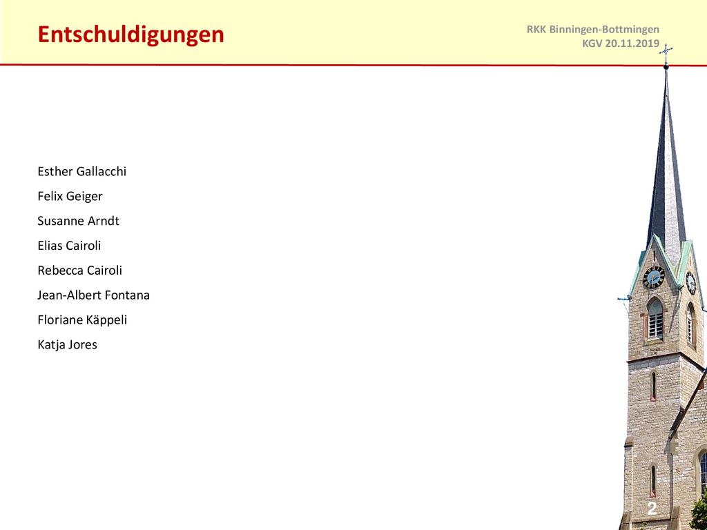 Entschuldigungen Esther Gallacchi Felix Geiger Susanne Arndt Elias Cairoli Rebecca Cairoli Jean-Albert Fontana Floriane Käppeli Katja Jores