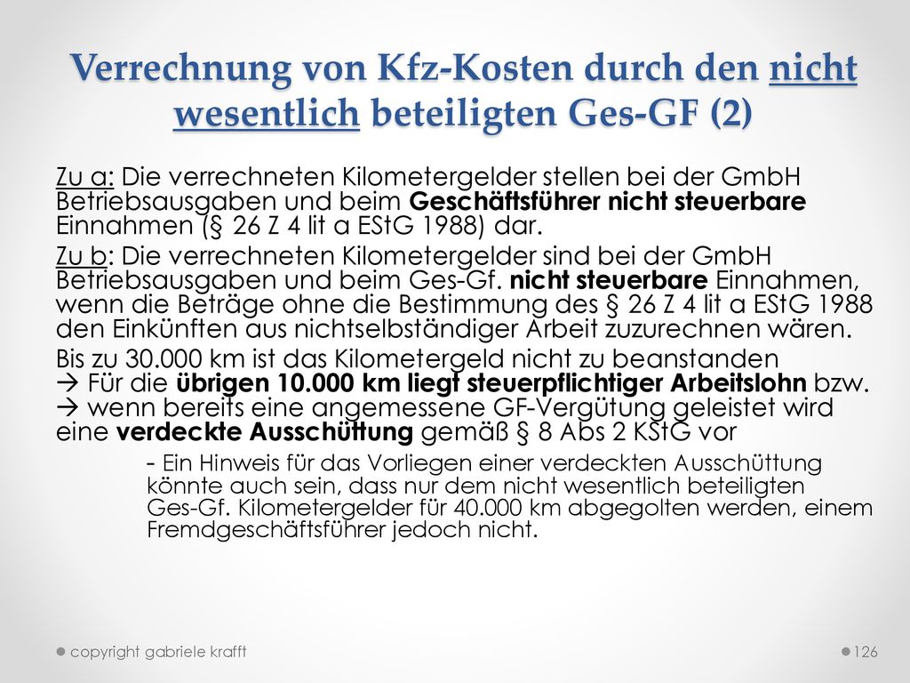 Verrechnung von Kfz-Kosten durch den nicht wesentlich beteiligten Ges-GF (2)