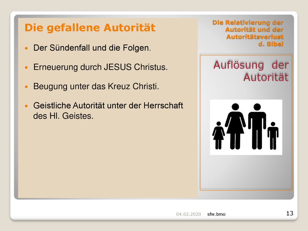 Die Relativierung der Autorität und der Autoritätsverlust d. Bibel