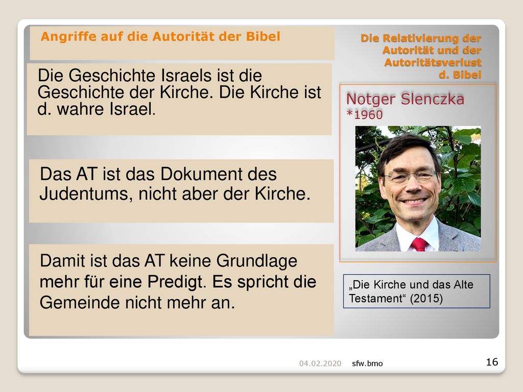 Die Relativierung der Autorität und der Autoritätsverlust d. Bibel