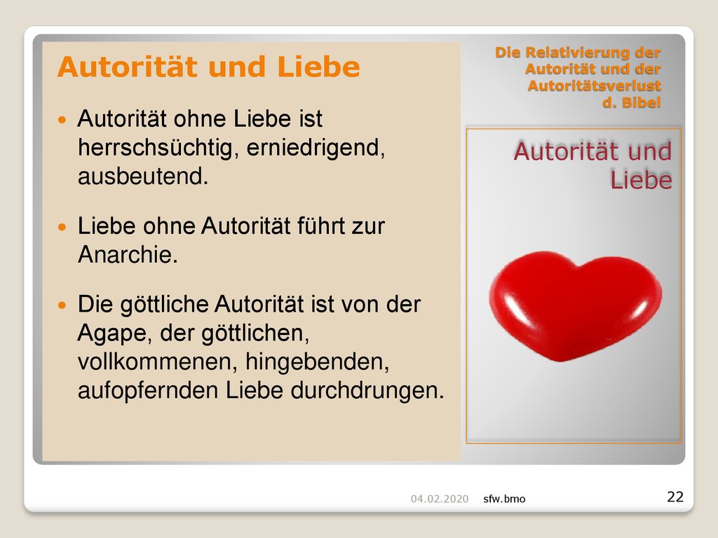 Die Relativierung der Autorität und der Autoritätsverlust d. Bibel