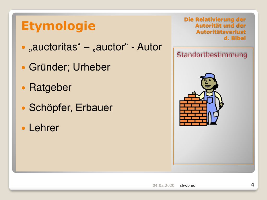 Die Relativierung der Autorität und der Autoritätsverlust d. Bibel