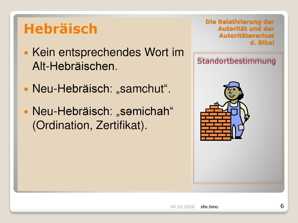 Die Relativierung der Autorität und der Autoritätsverlust d. Bibel