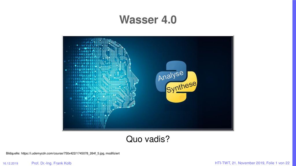 Wasser 4.0 Quo vadis Trinkwassertag 2016