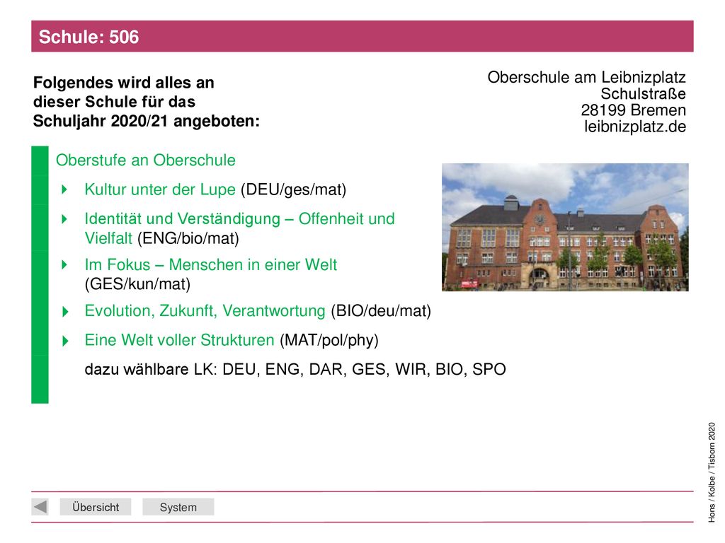 Schule: 506 Oberschule am Leibnizplatz Schulstraße Bremen leibnizplatz.de. Oberstufe an Oberschule.