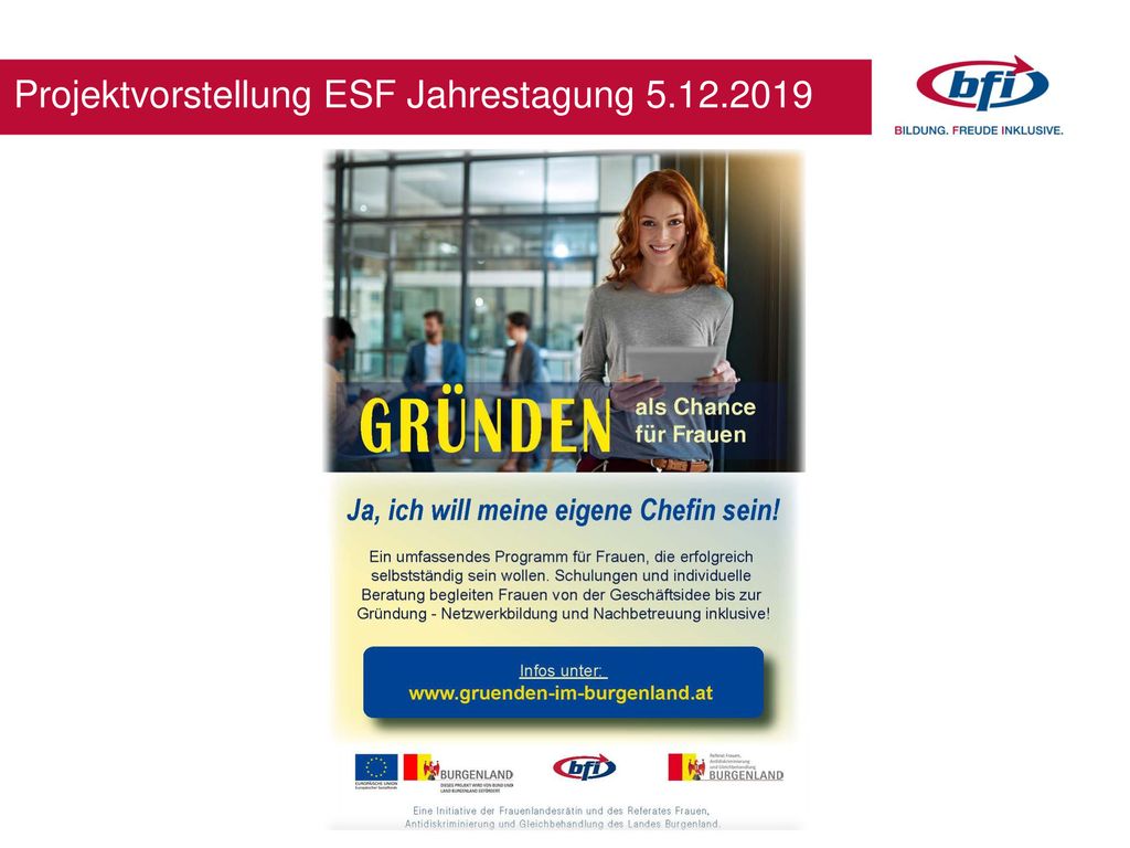 Projektvorstellung ESF Jahrestagung