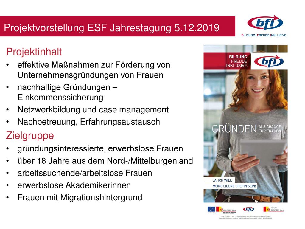 Projektvorstellung ESF Jahrestagung