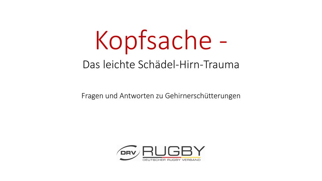 Kopfsache - Das leichte Schädel-Hirn-Trauma Fragen und Antworten zu Gehirnerschütterungen