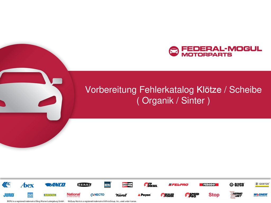 Vorbereitung Fehlerkatalog Klötze / Scheibe ( Organik / Sinter )