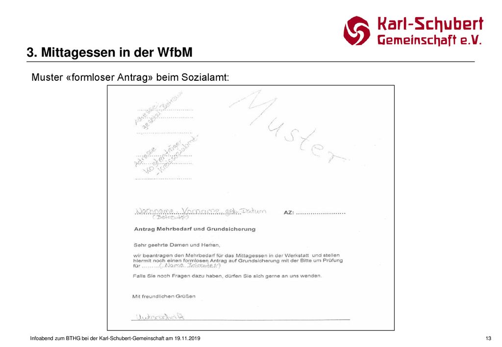3. Mittagessen in der WfbM
