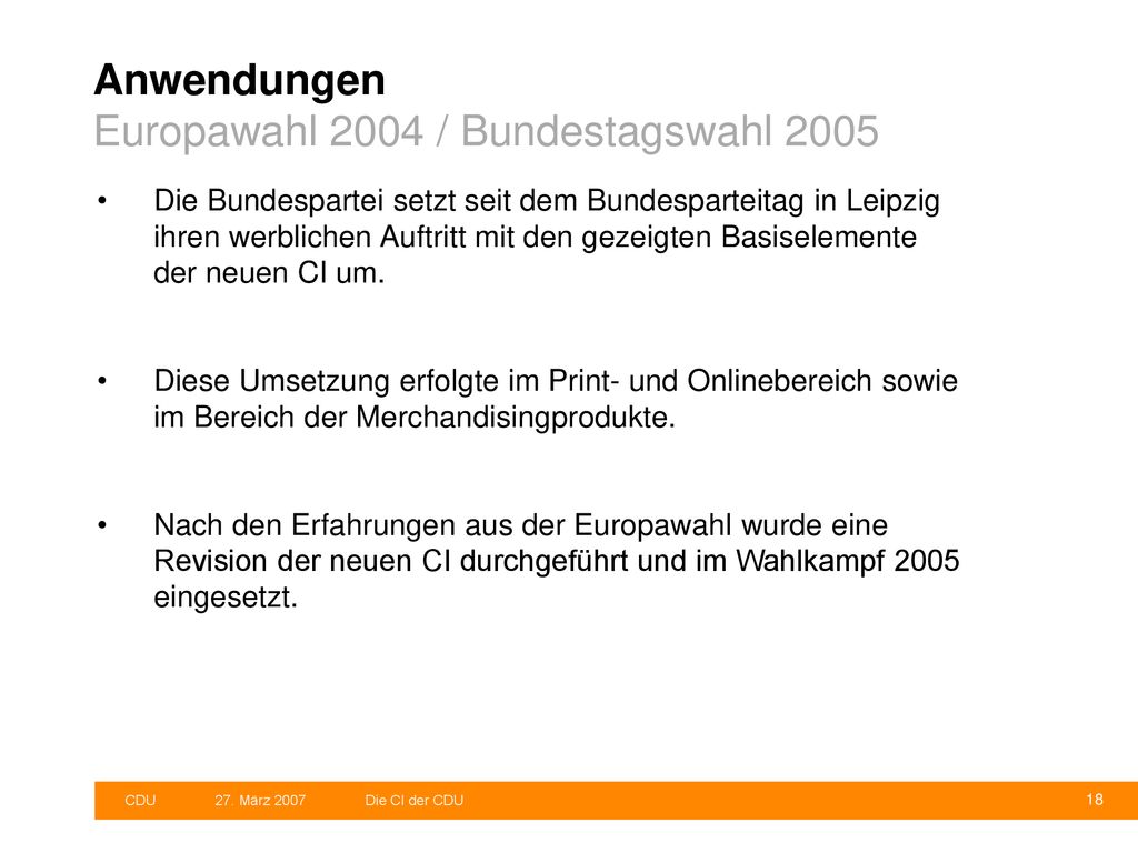 Anwendungen Europawahl 2004 / Bundestagswahl 2005