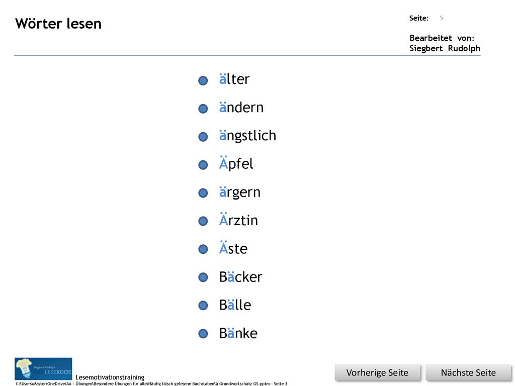 ubungsart titel quelle buchstaben a grundwortschatz gs ppt herunterladen
