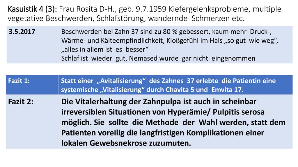 Kasuistik 4 (3): Frau Rosita D-H. , geb. 9. 7