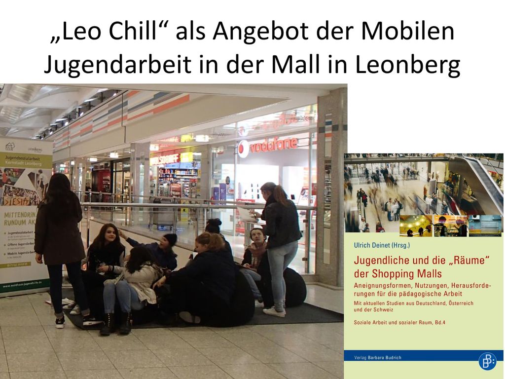 „Leo Chill als Angebot der Mobilen Jugendarbeit in der Mall in Leonberg