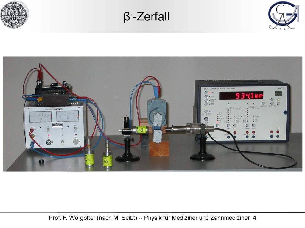 β--Zerfall Prof. F. Wörgötter (nach M. Seibt) -- Physik für Mediziner und Zahnmediziner 4