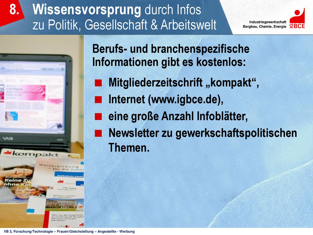 8. Wissensvorsprung durch Infos zu Politik, Gesellschaft & Arbeitswelt