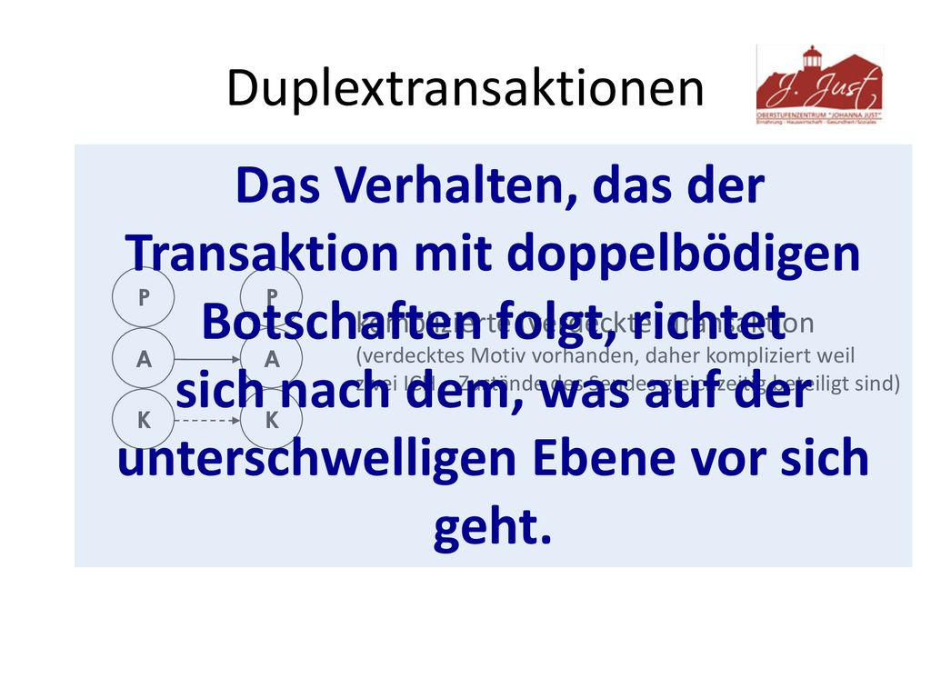sich nach dem, was auf der unterschwelligen Ebene vor sich geht.