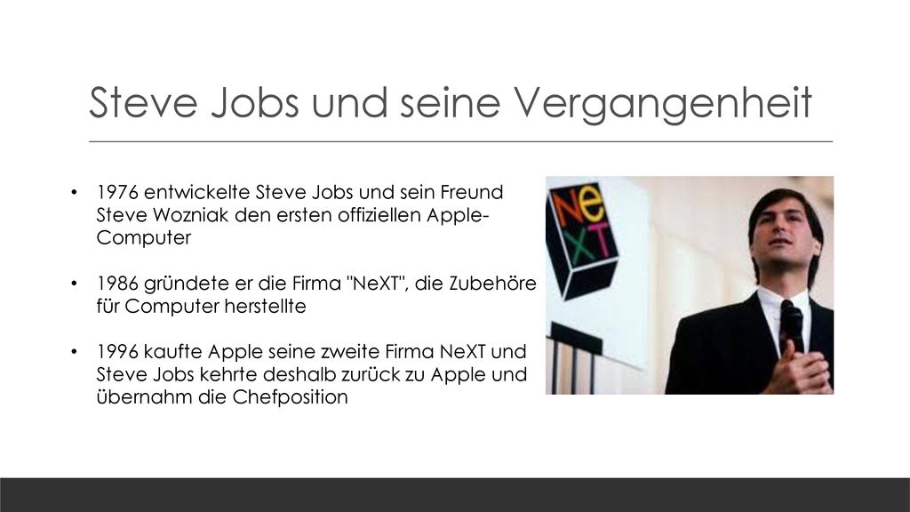 Steve Jobs und seine Vergangenheit