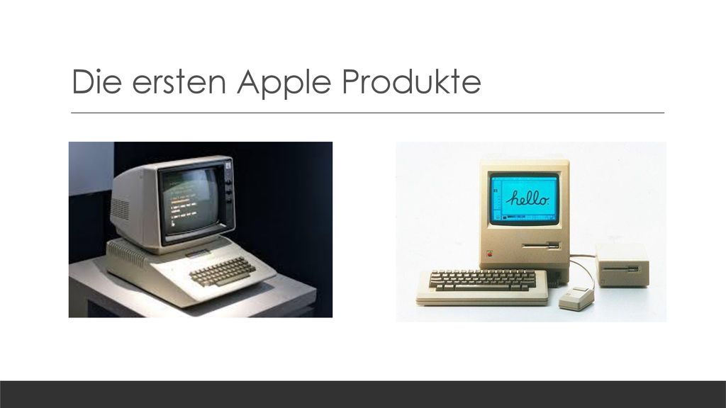 Die ersten Apple Produkte