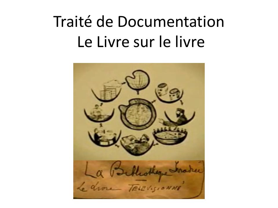 Traité de Documentation Le Livre sur le livre