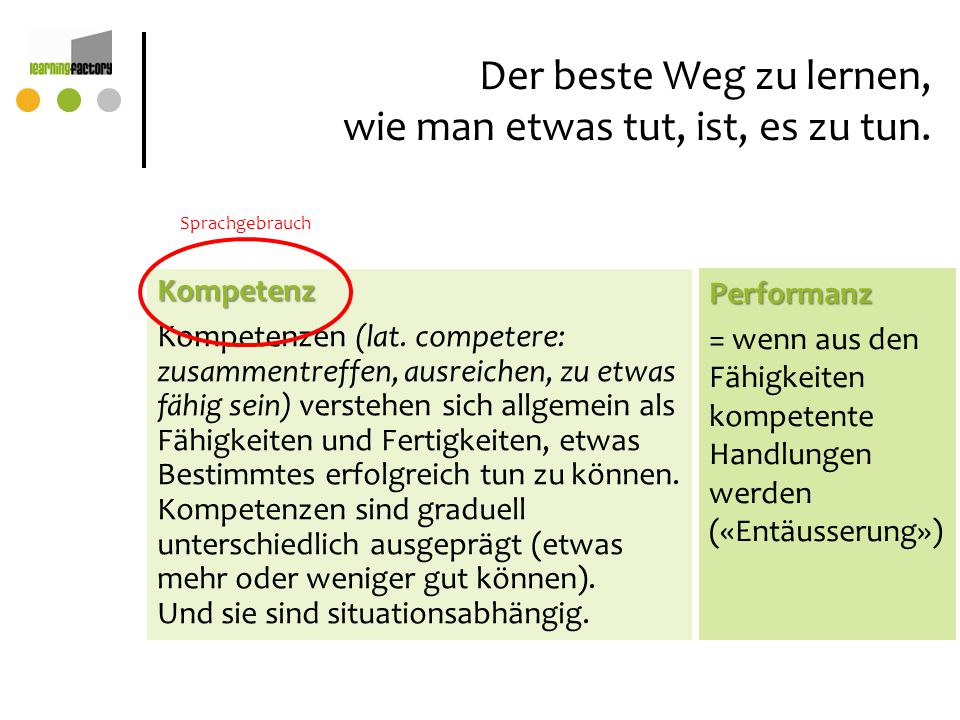 Der beste Weg zu lernen, wie man etwas tut, ist, es zu tun.