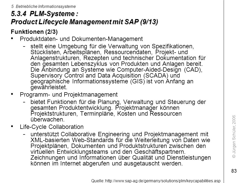 5.3.4 PLM-Systeme : Product Lifecycle Management mit SAP (9/13)