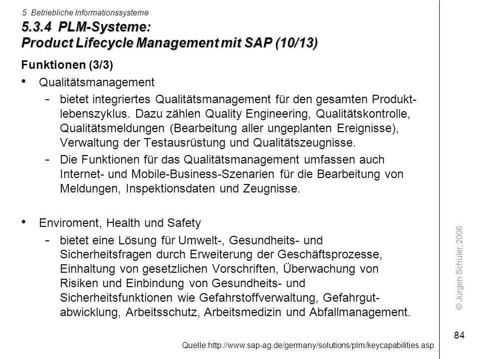 5.3.4 PLM-Systeme: Product Lifecycle Management mit SAP (10/13)