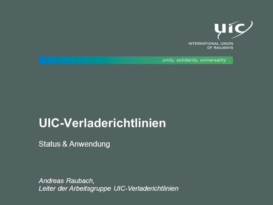 UIC-Verladerichtlinien
