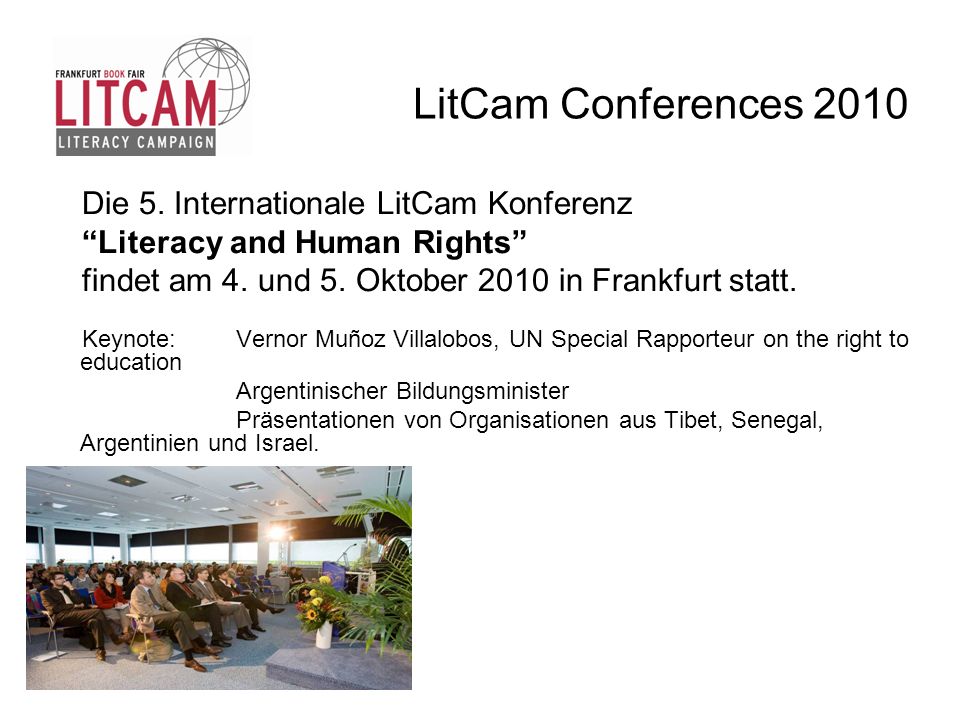 LitCam Conferences 2010 Die 5. Internationale LitCam Konferenz