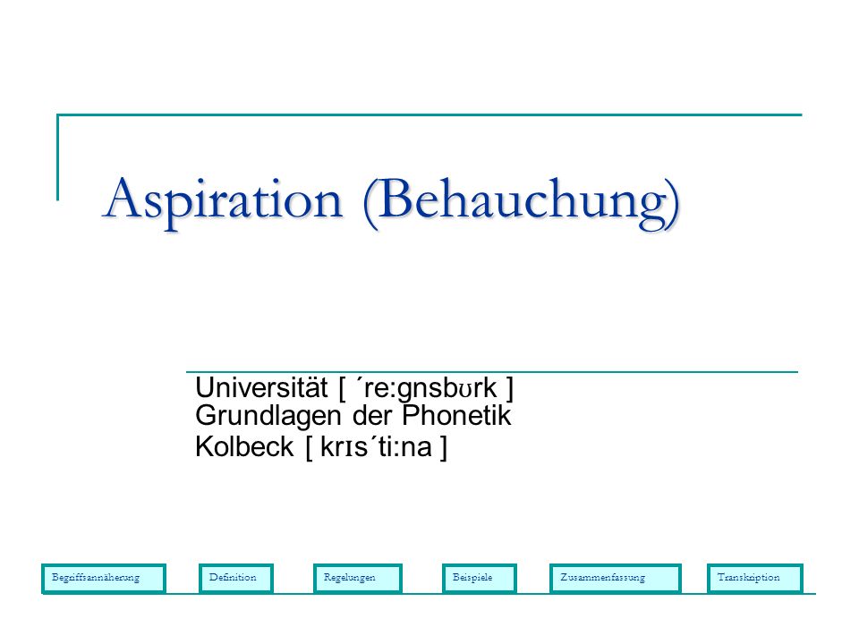 Aspiration (Behauchung)