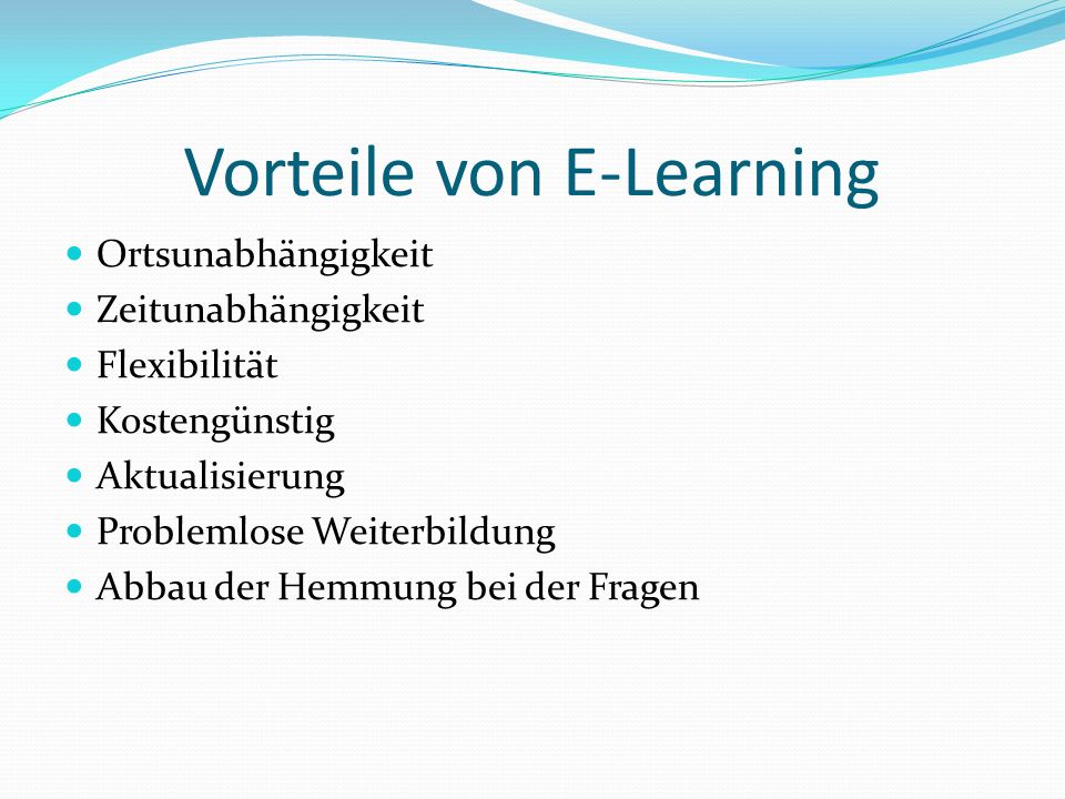 Vorteile von E-Learning